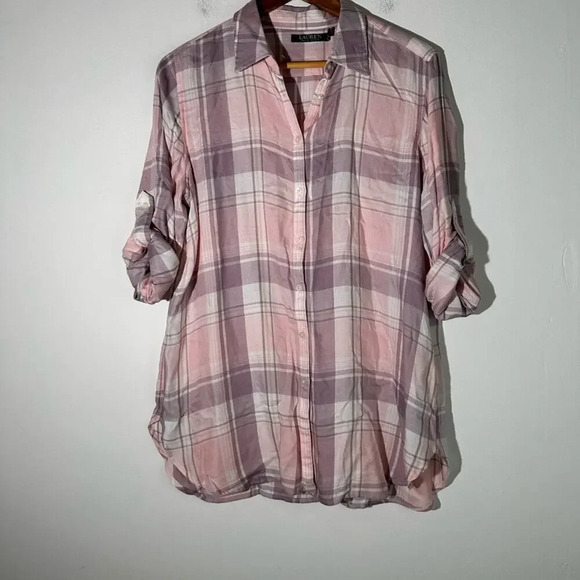 Lauren Ralph Lauren Plaid Top - Picture 3 of 6